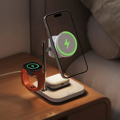 Bežični punjač Acefast E39 3u1, 32.5W, Beli