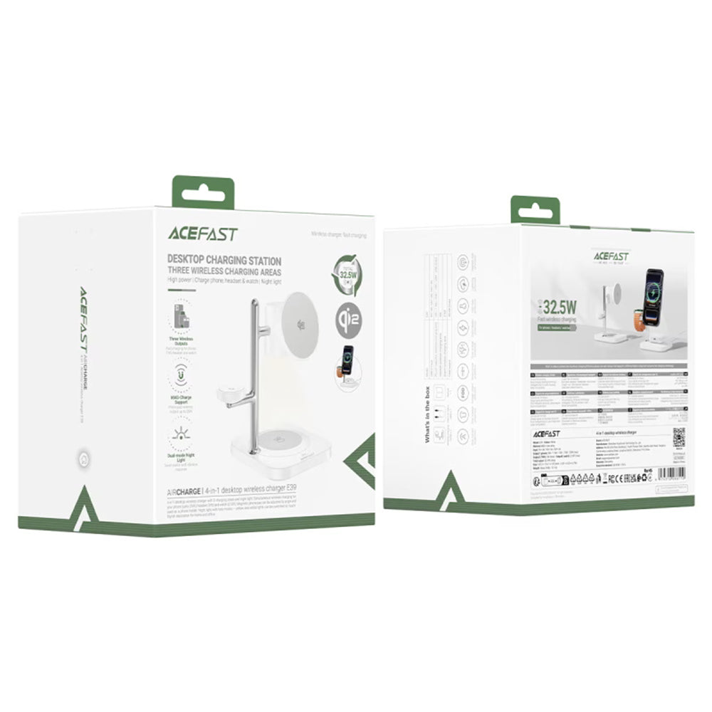 Bežični punjač Acefast E39 3u1, 32.5W, Beli