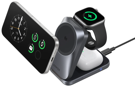 Bežični mrežni punjač Anker Prime MagGo 3in1, 25W, Crni A25N1