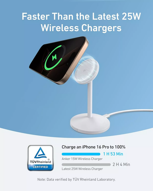 Bežični punjač Anker MagGo Stand, 15W, 1.67A, Beli A25X1H21