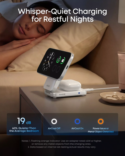 Bežični mrežni punjač Anker Prime MagGo 3in1, 25W, Bela B25N1G21