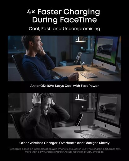 Bežični punjač Anker Prime MagGo AirCool 3in1, 25W, Crni B25X7G11