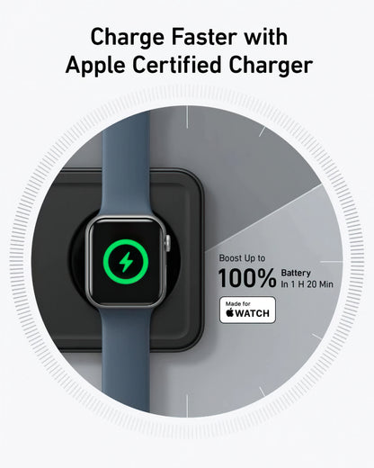 Bežični punjač Anker MagGo 3in1, 15W, 1.67A, Crni B25M1311