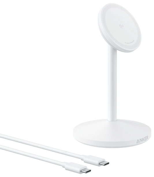 Bežični punjač Anker MagGo Stand, 15W, 1.67A, Beli A25X1H21