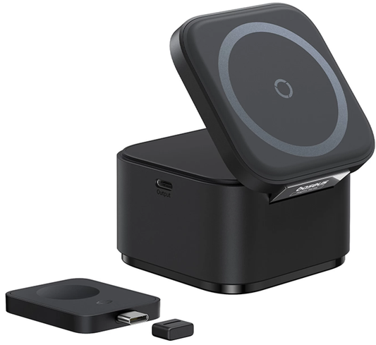 Baseus MagPro 3u1 bežični mrežni punjač, 25 W, 1 x USB-C, crni P10264100123-01