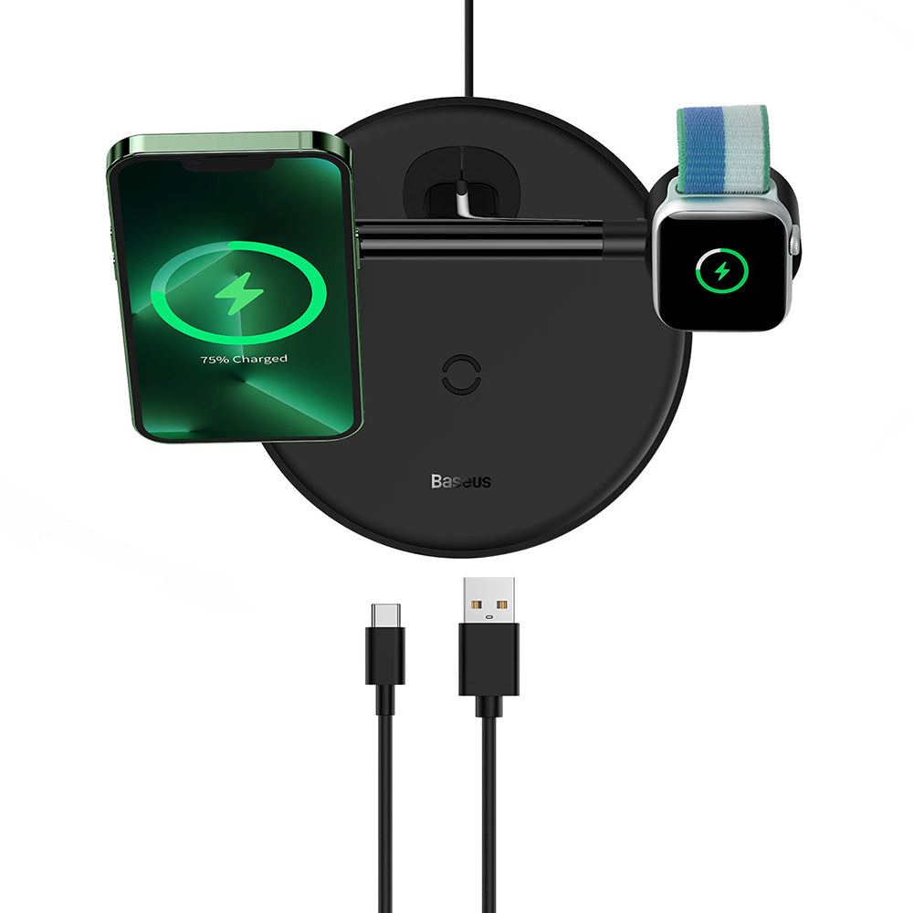 Baseus Swan 3in1, 15W, 1.67A, Black WXTE000101 WXTE000101 