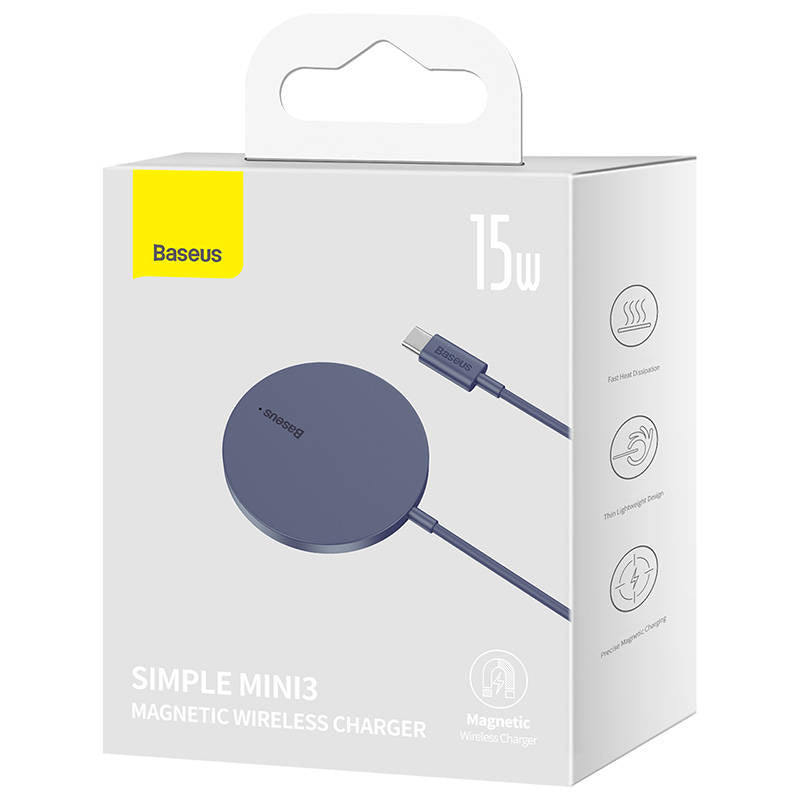 Bežični punjač Baseus Simple Mini3, 15W, 1.67A, Ljubičasti CCJJ040205