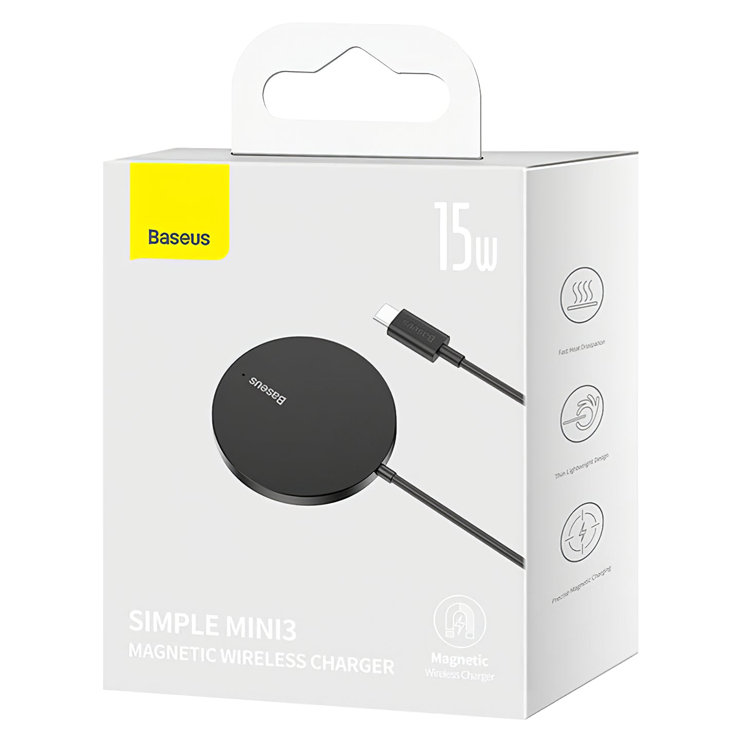 Wireless Network Charger Baseus Simple Simple Mini 3, 15W, 1.67A, Black CCJJ040001 