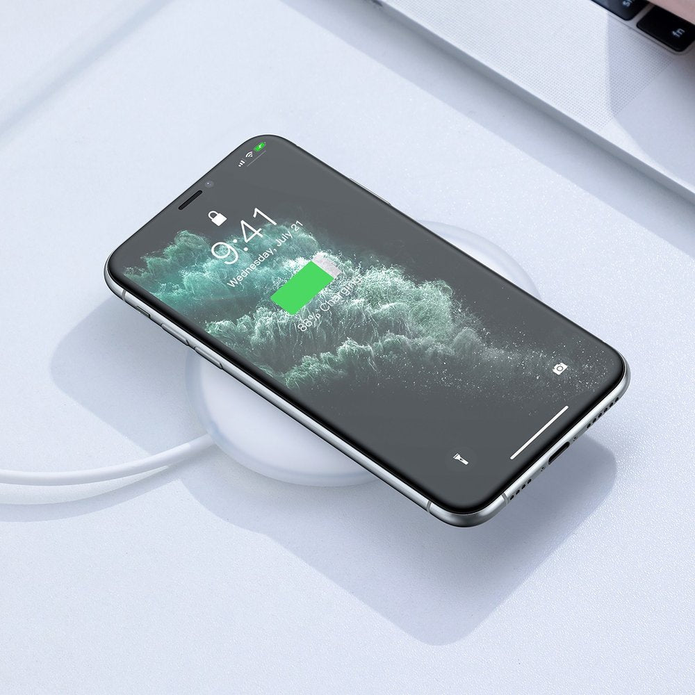 Bežični punjač Baseus Jelly, 15W, 1.67A, Beli WXGD-02