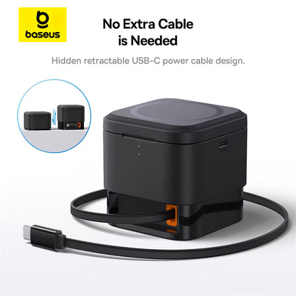 Bežični mrežni punjač Baseus MagPro 2u1, 25W, 1.67A, crni P10264100121-00