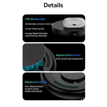 Bežični punjač Baseus Swan 3in1, 20W, 1.67A, P10221302113-Z1