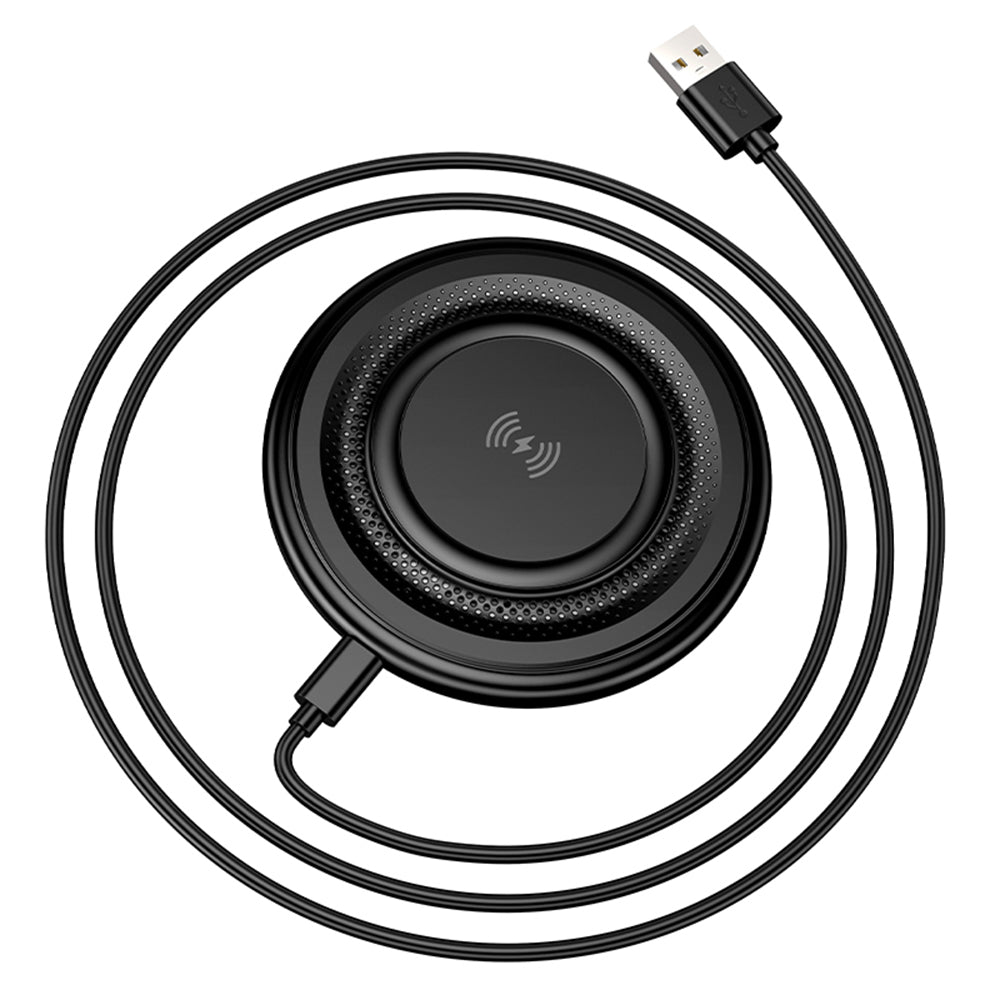 Bežični punjač Borofone BQ40 Crown, 15W, 1.67A, Crni