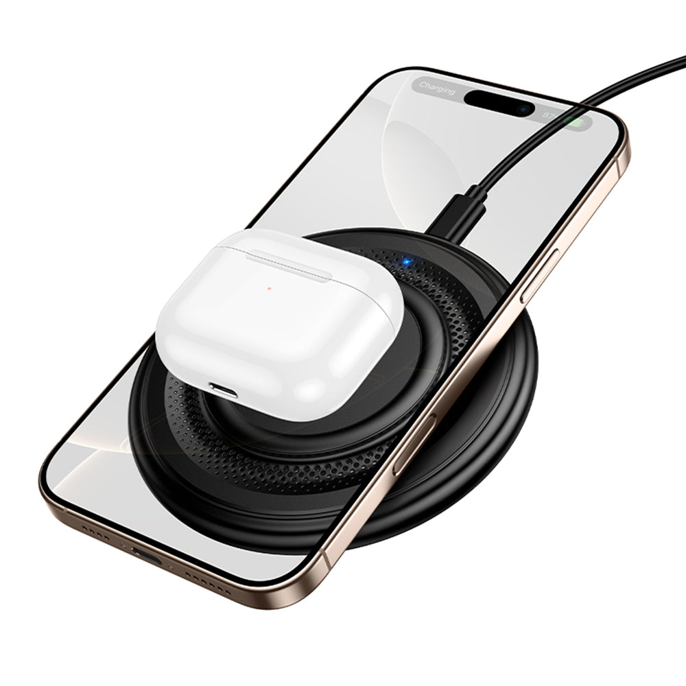 Bežični punjač Borofone BQ40 Crown, 15W, 1.67A, Crni
