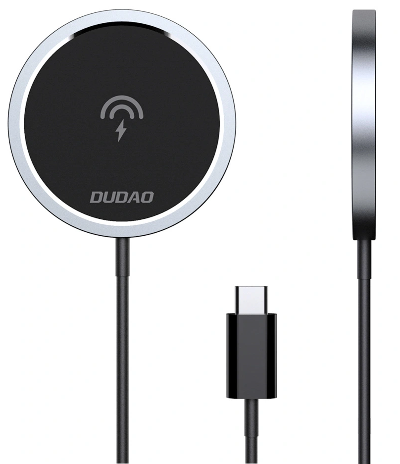 Bežični mrežni punjač Dudao A12XS, 15 W, 1,67 A, crni
