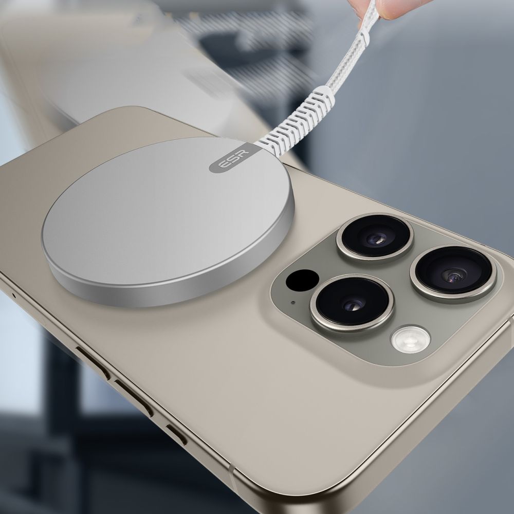 Bežični punjač ESR HaloLock, 15W, 1.67A, Srebrni