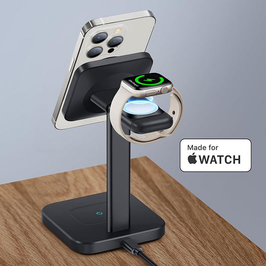 Bežični punjač ESR HaloLock 3u1, 15W, 1.67A, Crni