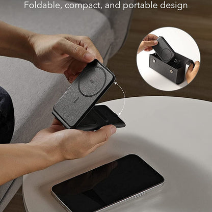 Bežični punjač ESR Travel 3u1, 15W, 1.67A, Crni