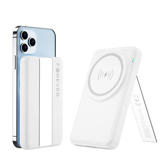 Bežični punjač Forever MACS-100 5in1, 20W, 3A, 1 x USB-A, Beli