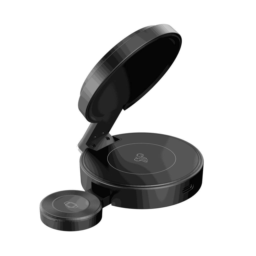 Bežični punjač HAVIT W3100 3u1, 15W, 1.67A, Crni