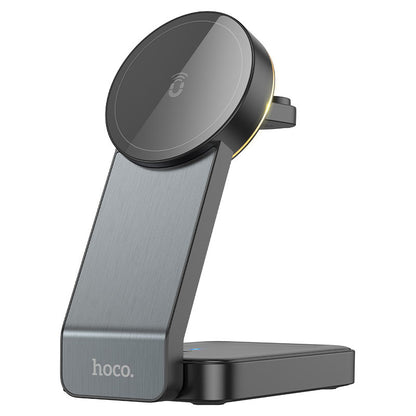 Bežični punjač HOCO CQ3 3u1, 15W, 1.67A, Crni