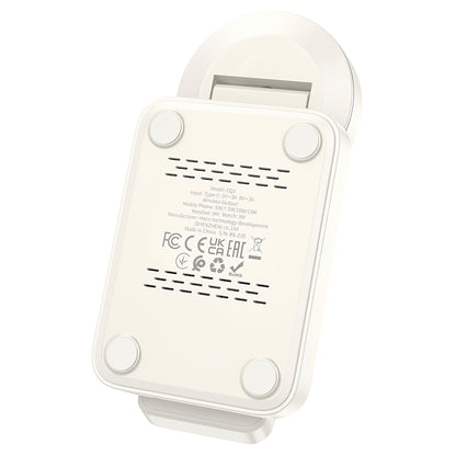 Bežični punjač HOCO CQ3 3u1, 15W, 1.67A, Beli
