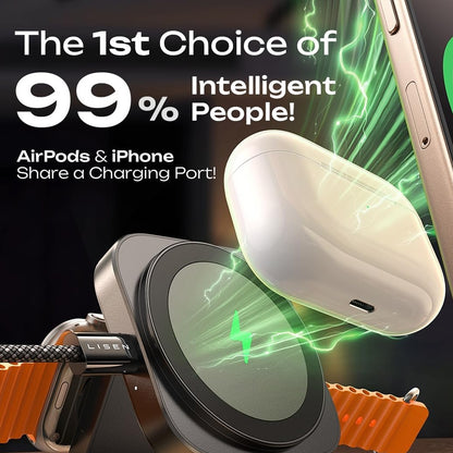 Incarcator Retea Wireless Lisen 2in1, 15W, 1.67A, Crni YL0324100013