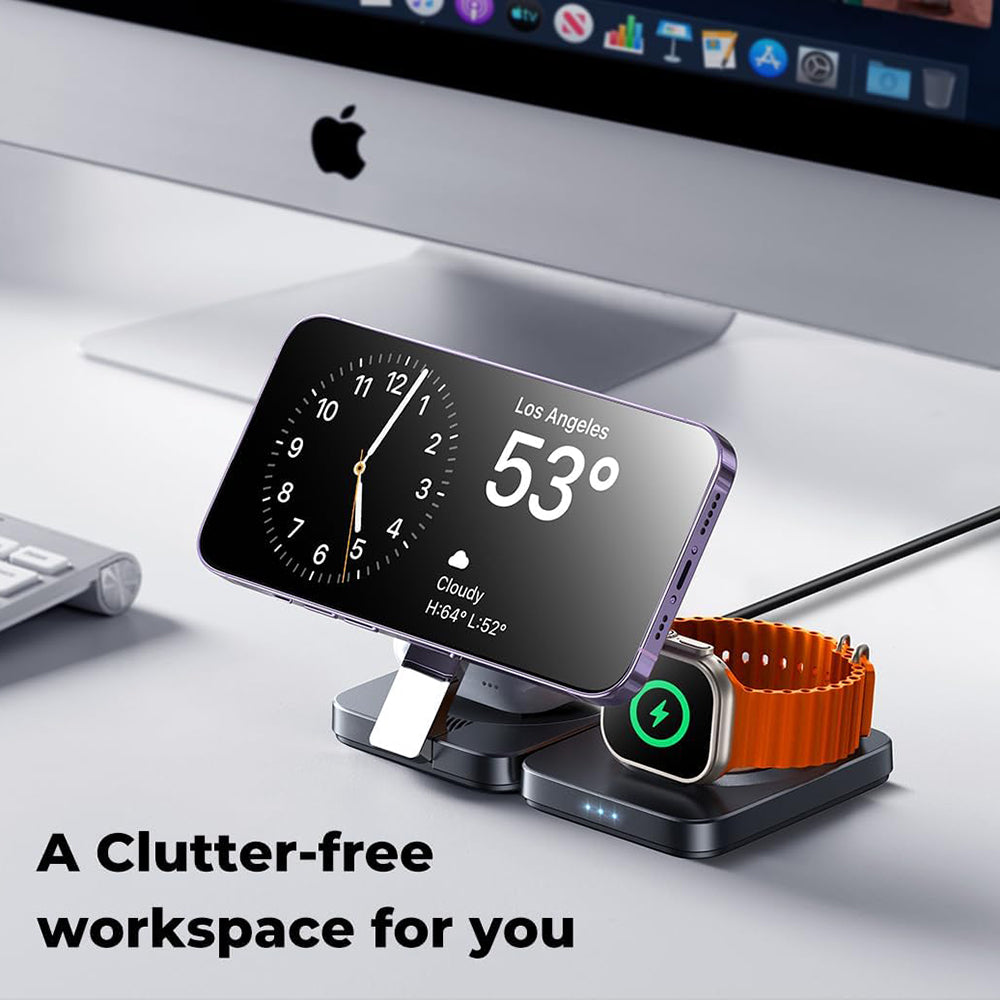 Bežični punjač Lisen W103 3u1, 7.5W, 1.1A, Crni YL0324090008