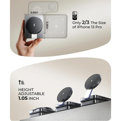 Bežični punjač Lisen W103 3u1, 7.5W, 1.1A, Crni YL0324090008