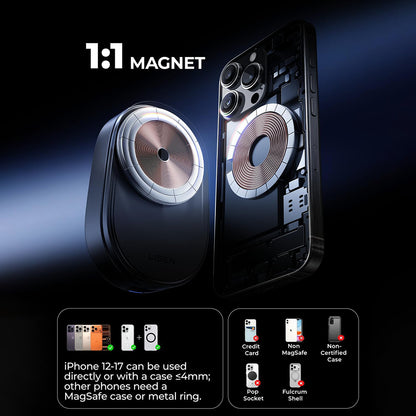 Bežični mrežni punjač Lisen W121 3u1, 25W, Crni YL0325080017