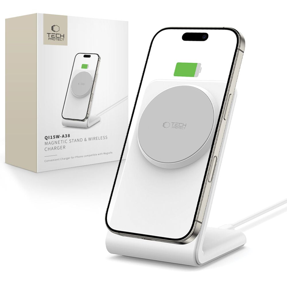 MagSafe Tech-Protect QI15W-A38, 15W, 1.67A, White 