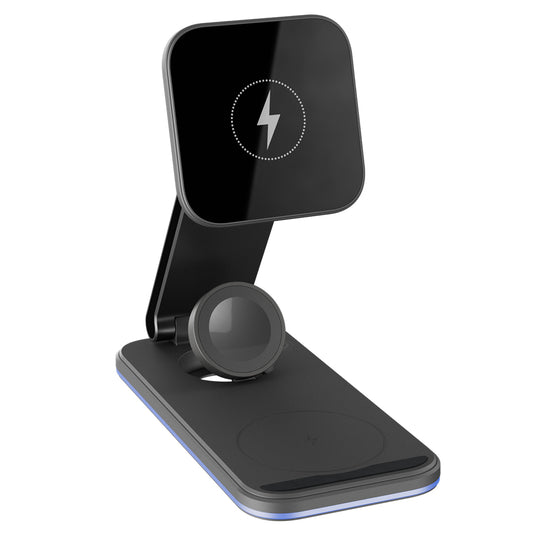 Incarcator Retea Wireless Proove Energy Fold 3in1, 15W, 1.67A, Crni WSEF15010001