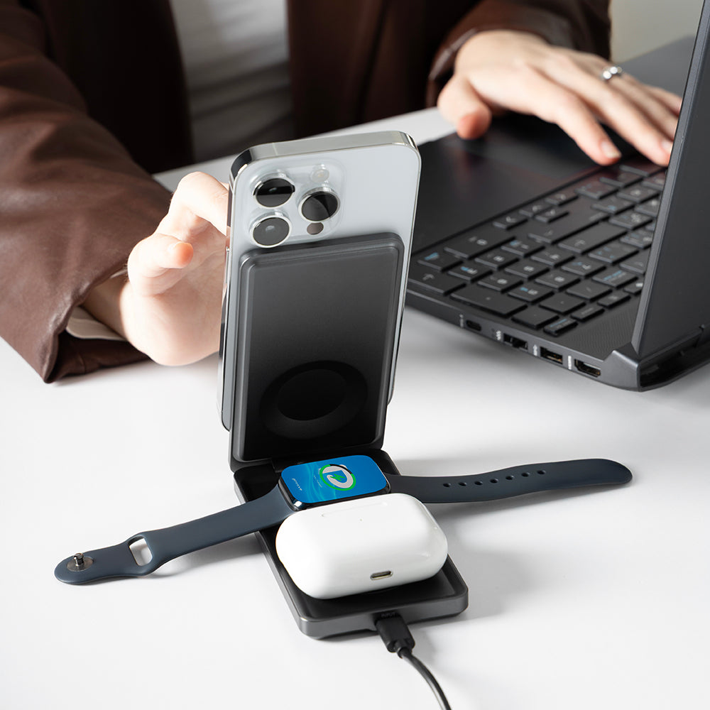 Bežični punjač Proove Metal Edge 3in1, 15W, 1.67A, Sivi WSME15010003