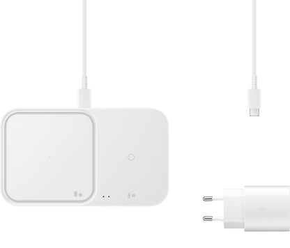 Bežični mrežni punjač Samsung Duo, 15W, 1.67A, Bela, Refabrikovan EP-P5400TWEGEU
