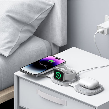 Bežični punjač Tech-Protect A32 3u1, 15W, 1.67A, Sivi