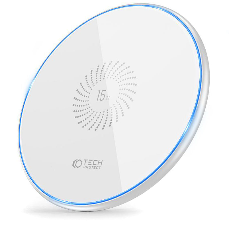 Bežični mrežni punjač Tech-Protect QI15W-C1, 15W, 1.67A, Beli THP1414