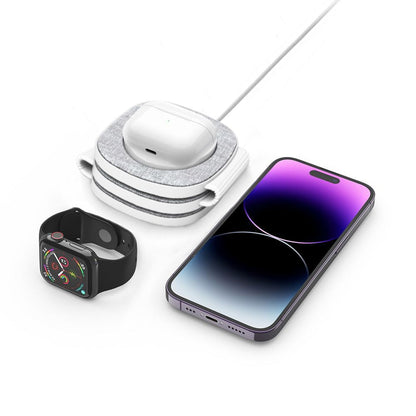 Bežični punjač Tech-Protect A32 3u1, 15W, 1.67A, Sivi