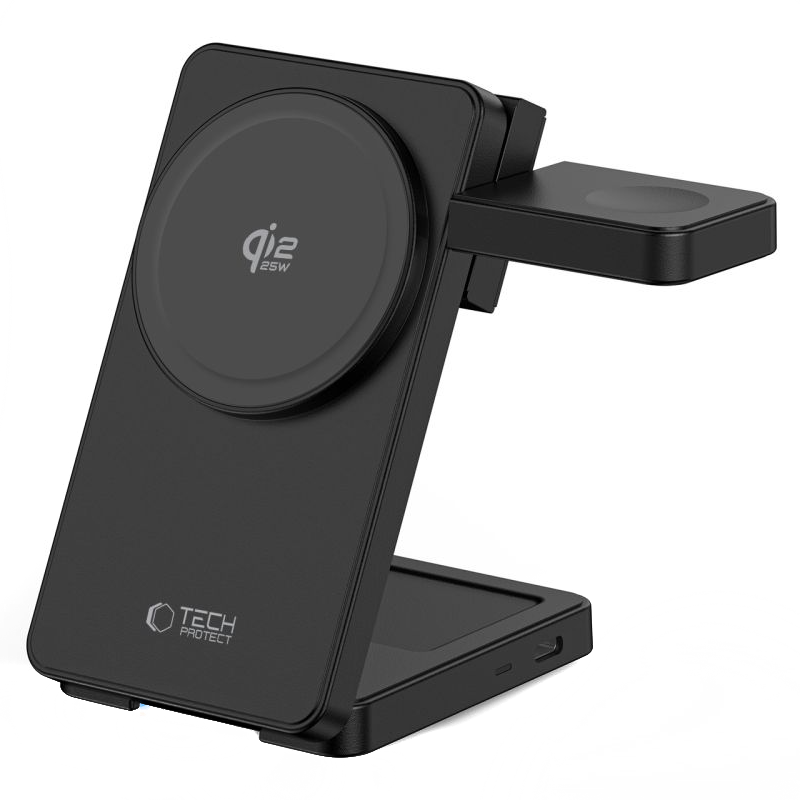Bežični mrežni punjač Tech-Protect A56 3u1, 25W, Crni