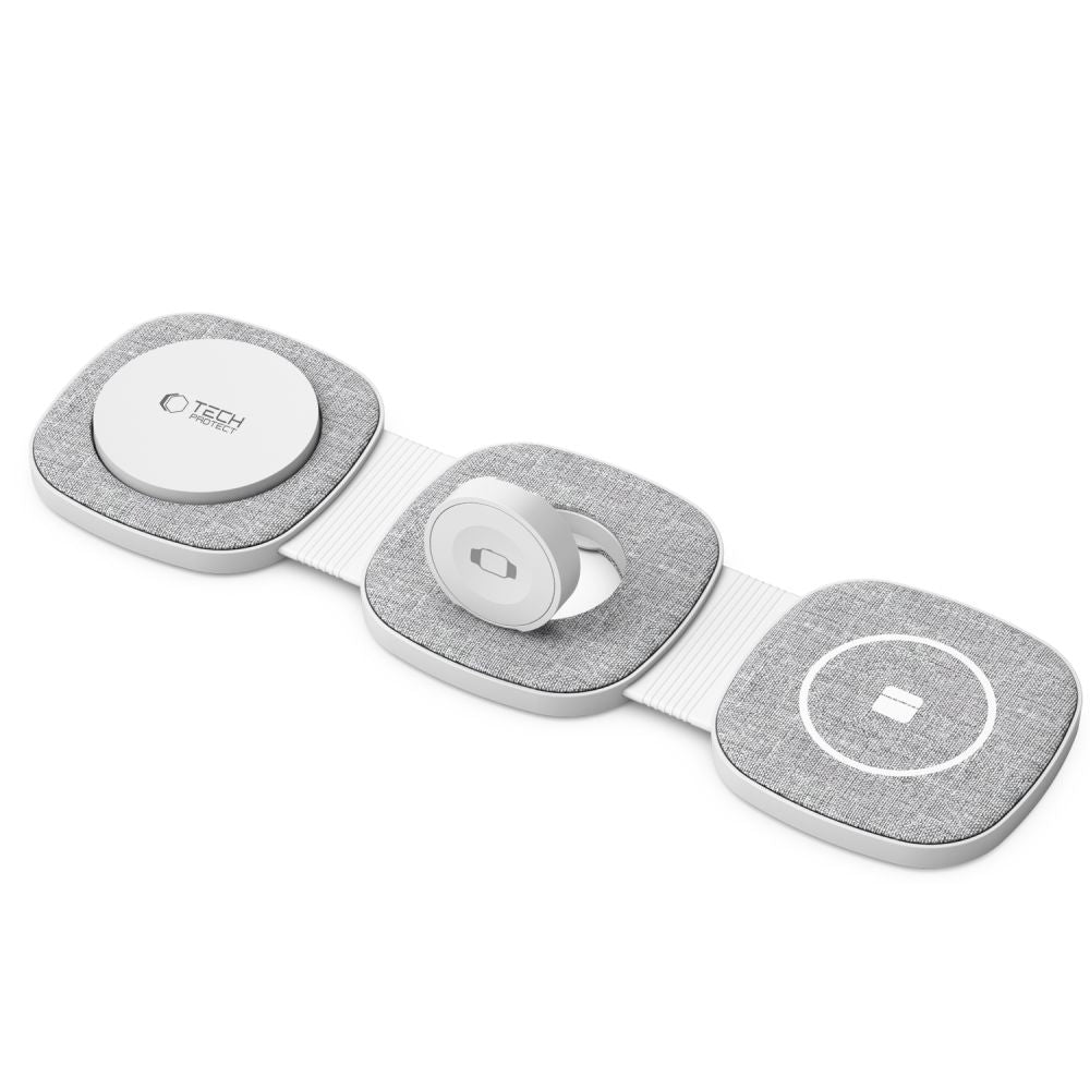 Bežični punjač Tech-Protect A32 3u1, 15W, 1.67A, Sivi