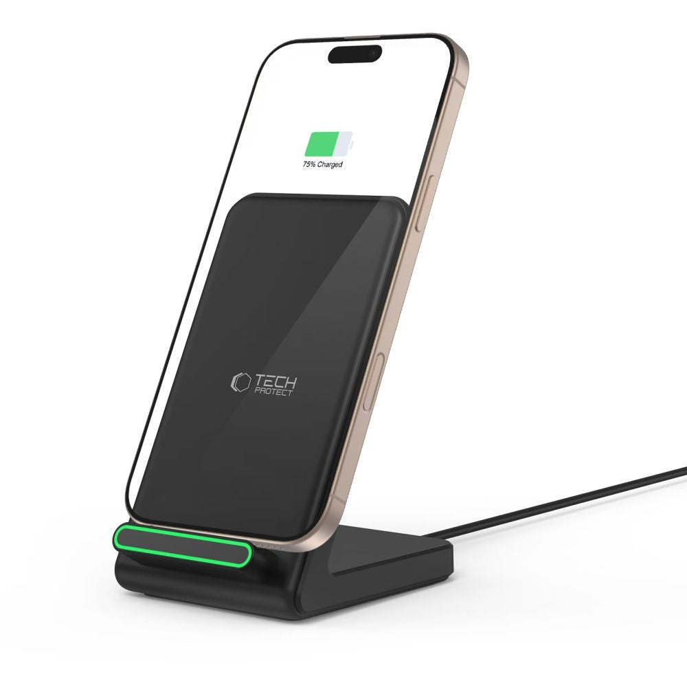 Bežični mrežni punjač Tech-Protect QI15W-A40, 15W, 1.67A, Crni