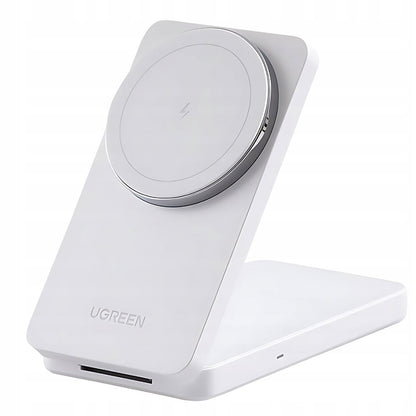Bežični punjač UGREEN W528 2in1, 20W, 1.67A, Bel