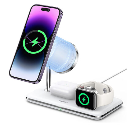 Bežični punjač UGREEN CD278 3u1, 25W, 1.67A, Beli