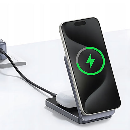 Bežični punjač UGREEN W528 2in1, 20W, 1.67A, Bel