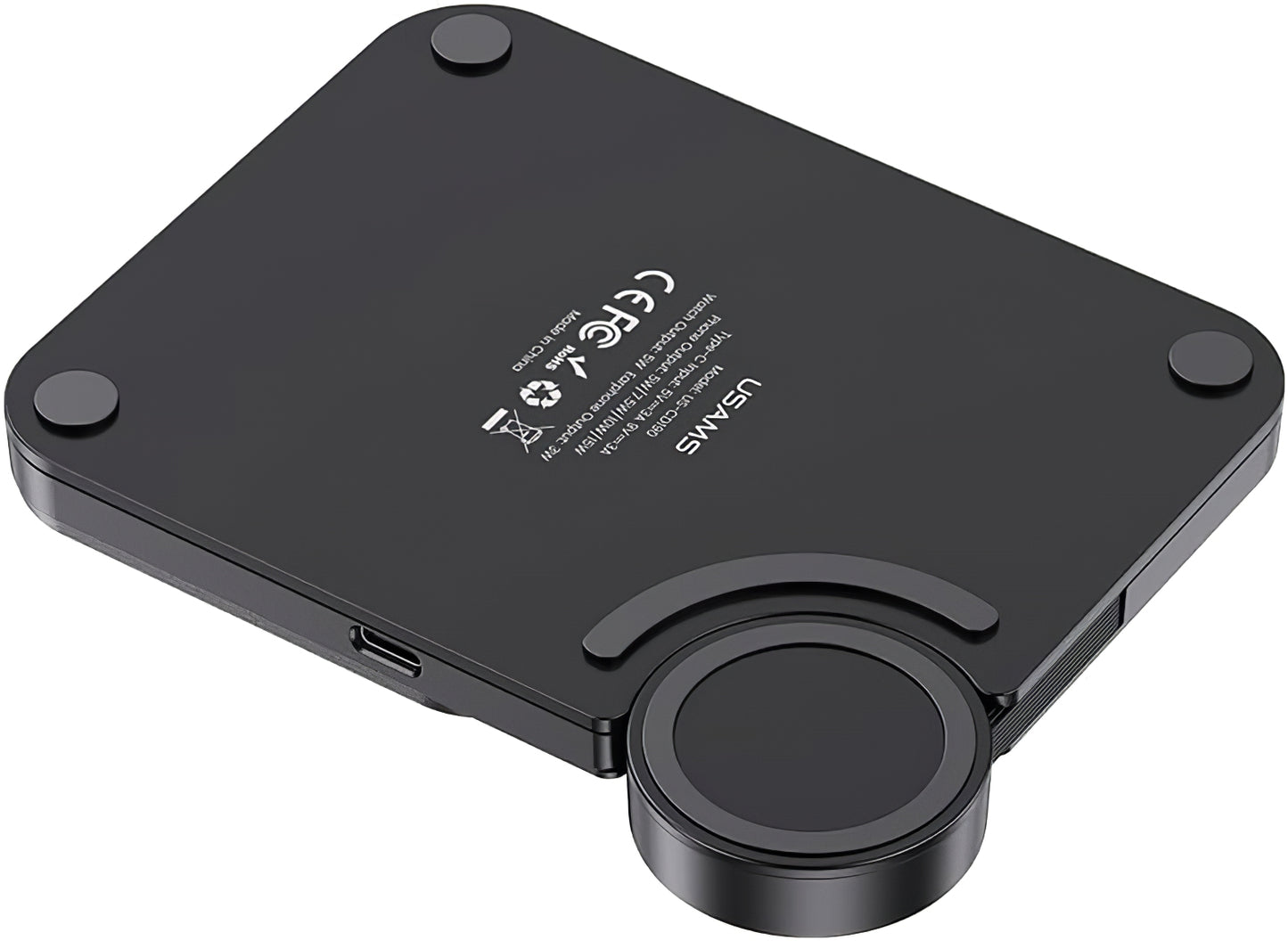 Usams US-CD190 Wireless Network Charger, 15W, 1.67A, Black 