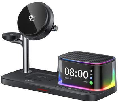 Bežični mrežni punjač sa Bluetooth zvučnikom XO Design CX045 5in1, 25W, Crni