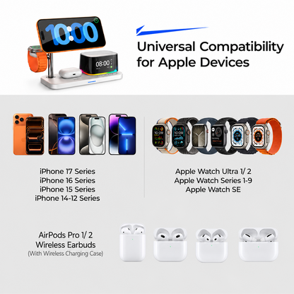 Bežični mrežni punjač sa Bluetooth zvučnikom XO Design CX045 5u1, 25W, Bela