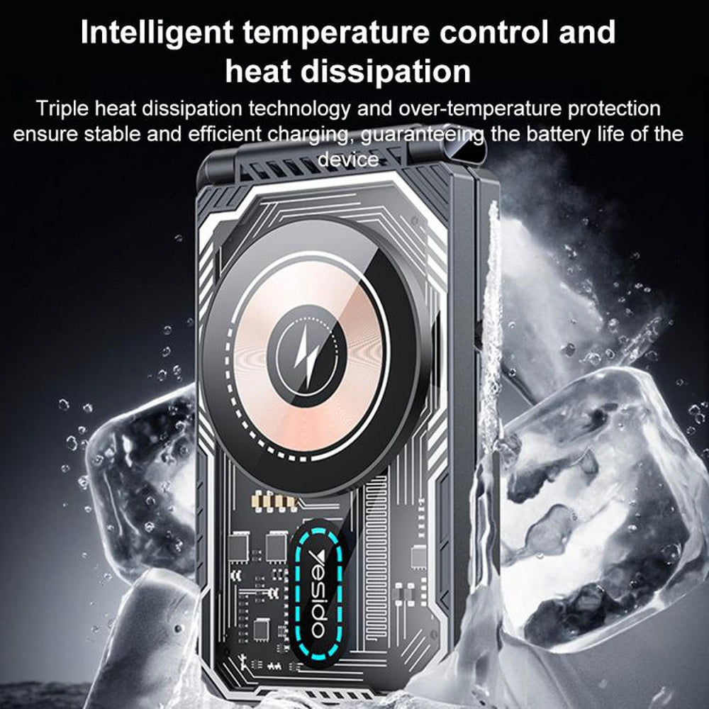 Bežični punjač Yesido DS25 3u1, 15W, 1.67A, Crni