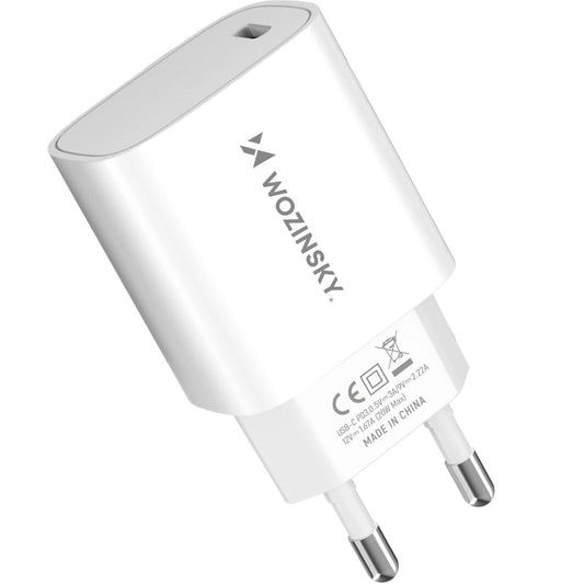 Punjač za mrežu WZK WGWCCW, 20W, 3A, 1 x USB-C, Bela