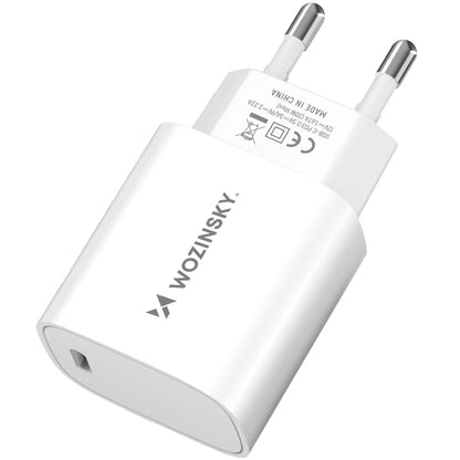 Punjač za mrežu WZK WGWCCW, 20W, 3A, 1 x USB-C, Bela