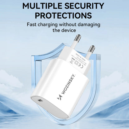 Punjač za mrežu WZK WGWCCW, 20W, 3A, 1 x USB-C, Bela