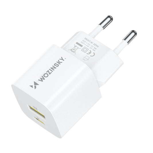 Punjač za mrežu WZK WWCEAC, 33W, 3A, 1 x USB-A - 1 x USB-C, Beli